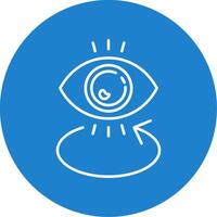 Eye Linear Circle Multicolor Design Icon vector