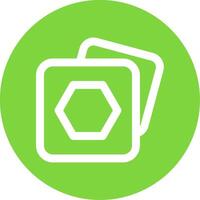 Polygon frame Linear Circle Multicolor Design Icon vector
