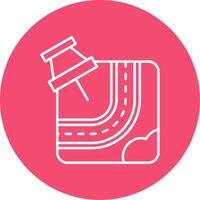 Mark Linear Circle Multicolor Design Icon vector