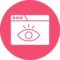 Visualization Glyph Circle Icon vector