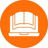 Learn Glyph Circle Icon vector