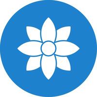 Dandelion Glyph Circle Icon vector