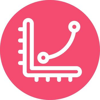 Curves levels graph Linear Circle Multicolor Design Icon vector