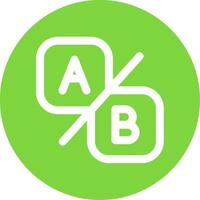 Compare ab Linear Circle Multicolor Design Icon vector