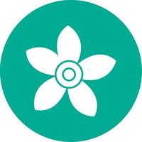 Alpine Forget Me Not Glyph Circle Icon vector