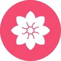 Amaryllis Glyph Circle Icon vector