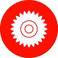 Dahlia Glyph Circle Icon vector