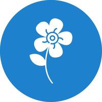Melastome Glyph Circle Icon vector