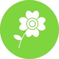 Geranium Glyph Circle Icon vector