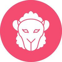 Sheep Glyph Circle Icon vector