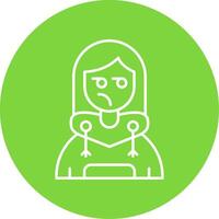 Suspicious Linear Circle Multicolor Design Icon vector