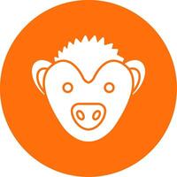 Hedgehog Glyph Circle Icon vector
