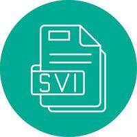 Svi Linear Circle Multicolor Design Icon vector