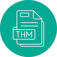 Thm Linear Circle Multicolor Design Icon vector