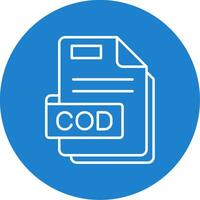 Cod Linear Circle Multicolor Design Icon vector