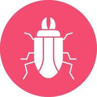 Beetle Glyph Circle Icon vector