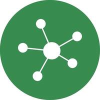 Connection Glyph Circle Icon vector