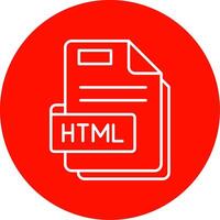Html Linear Circle Multicolor Design Icon vector