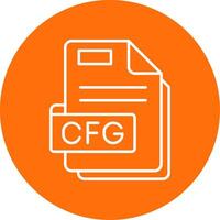 Cfg Linear Circle Multicolor Design Icon vector