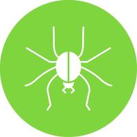 Spider Glyph Circle Icon vector