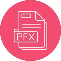 Pfx Linear Circle Multicolor Design Icon vector