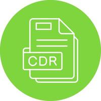 Cdr Linear Circle Multicolor Design Icon vector