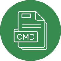 cmd lineal circulo multicolor diseño icono vector