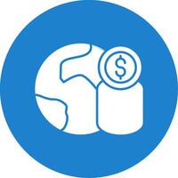 Economy Glyph Circle Icon vector