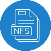Nfs Linear Circle Multicolor Design Icon vector