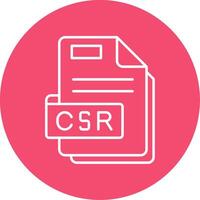 Csr Linear Circle Multicolor Design Icon vector