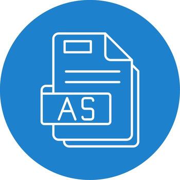 As Linear Circle Multicolor Design Icon vector