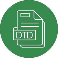 Dtd Linear Circle Multicolor Design Icon vector