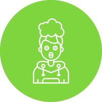 Exploding Linear Circle Multicolor Design Icon vector