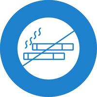 No Smoking Glyph Circle Icon vector