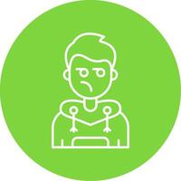 Suspicious Linear Circle Multicolor Design Icon vector