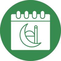 icono de círculo de glifo de calendario vector