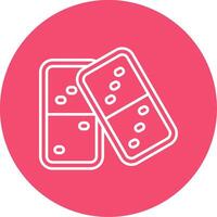 Domino Linear Circle Multicolor Design Icon vector