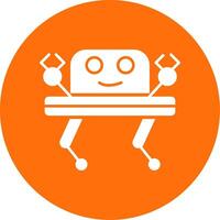 Robotics Glyph Circle Icon vector