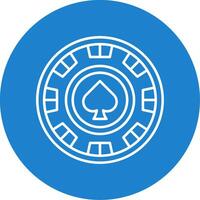 Chip Linear Circle Multicolor Design Icon vector