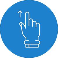 Swipe Up Linear Circle Multicolor Design Icon vector