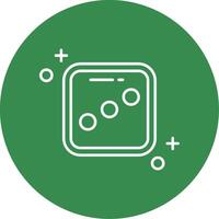 Dice three Linear Circle Multicolor Design Icon vector