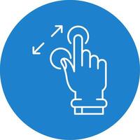 Tap and Zoom In Linear Circle Multicolor Design Icon vector