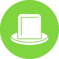 Hat Glyph Circle Icon vector