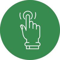 Tap and Hold Linear Circle Multicolor Design Icon vector
