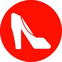 High Heels Glyph Circle Icon vector