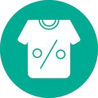 icono de círculo de glifo de camiseta vector