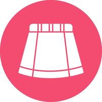 Skirt Glyph Circle Icon vector
