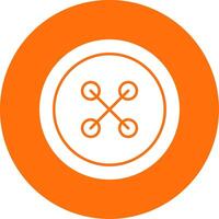 Cloth Button Glyph Circle Icon vector
