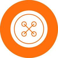 Cloth Button Glyph Circle Icon vector