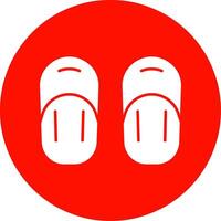 Sandal Glyph Circle Icon vector